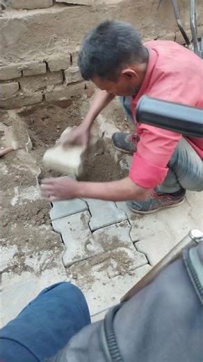 repair of tiles / resetting ,after main hole tracing/ manually