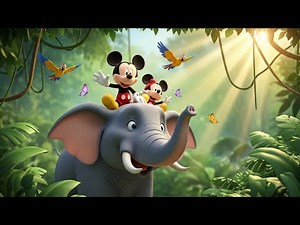 Mickey Meets a Giant Elephant! 🐭🐘 | Kids Poem | 3D Cartoon Story