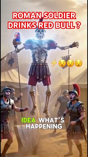 ROMAN SOLDIER DRINKS RED BULL ? 😧⚡️#shorts
