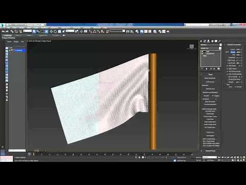 3ds Max Tutorial - Cloth Simulation 2 (Flag and Wind)