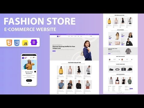 Create a Fully Responsive E-Commerce Website with HTML, CSS & JavaScript | Shopping Cart Tutorial