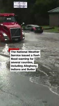 Water erupts from sewer after heavy rain in Pittsburgh