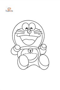 Cute Doraemon сoloring page ♥ Online and Print for Free!