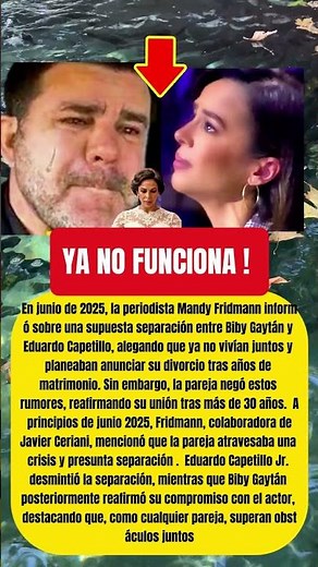 BIBY GAITAN Y EDUARDO CAPETILLO no se soportan ! y anuncian su divorcio al publico ! YA NO FUNCIONA