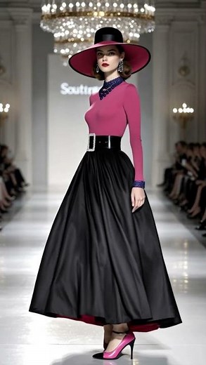 Golden Hour of Couture/Timeless Glamour Walk/Elegance in Motion#fashionrunway#couturestyle