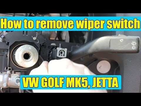 How to remove wiper switch (controller) on VW Golf Mk5, Mk6, Jetta, Passat in 3 steps