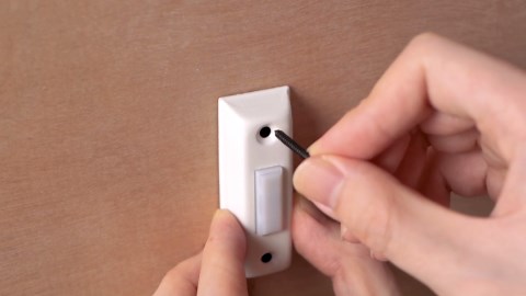 Dreyoo Metal Doorbell Push Button, Heavy Duty Metal Door Bell Wired Button LED Lighted Wall Mounted Doorbell Push Buttons for Home, Universal Garage Door Opener Switch Property in Copyright(Gold)