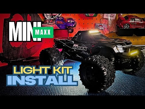 Traxxas Mini Maxx [ Complete Light Kit Install ]