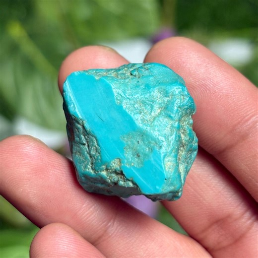 Stabilized Natural Turquoise Rough Stone | Lapidary Gemstone Supply (28x27mm) - Etsy