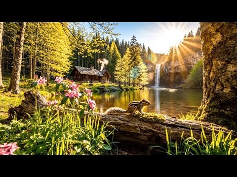 Deep Calm Nature Sounds, Forest Ambience with Piano and River