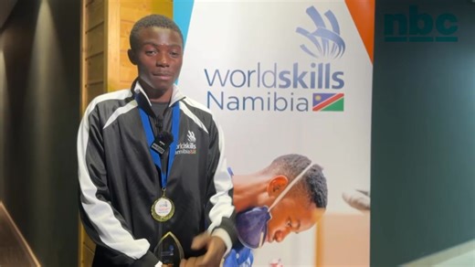 NSCS 2025 | The prestigious President’s Award for the overall best competitor was presented to 21-year-old Immanuel P.K. Natanael from Valombola Vocational Training Centre (VVTC), who competed in the bricklaying skill area. Currently in his second year at VVTC, Immanuel began learning his craft only last year, yet he has already demonstrated remarkable skills and dedication. He shared that he had built a house for his sister, with some assistance, and spoke about his ambition to contribute to th