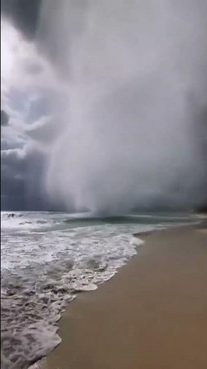 Massive Waterspout Swirls Onto Cyprus Beach