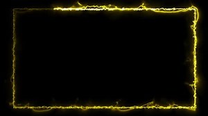 Electric Rectangle Neon Frame Loop Yellow