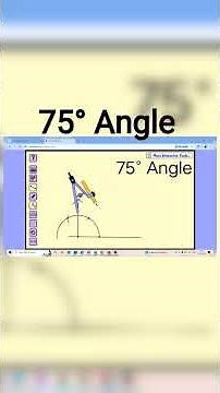 how to construct 75 degree Angle using Compass | 75° Angle