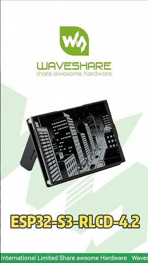 Low-Power 4.2" RLCD,Powerful ESP32-S3 for AI & Wireless Projects,Integrated Temp/Humidity Sensor