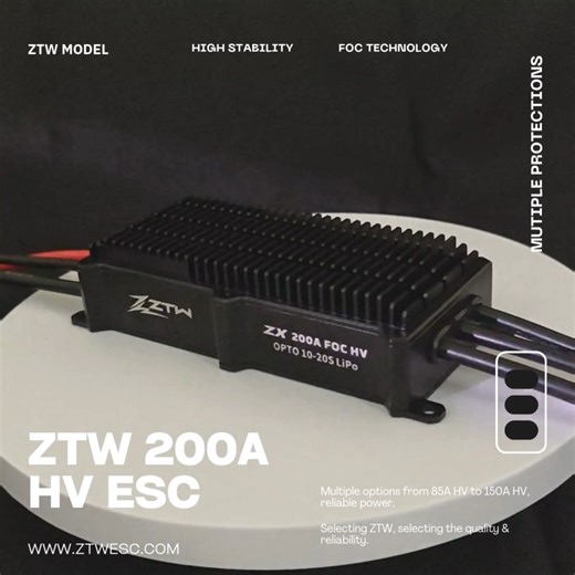 ZTW on Instagram: "ZTW ZX Series ESC Multiple options from 85A to 150A, built with advanced protection for stable, reliable power. #ztwmodel #ztw #ztwesc"