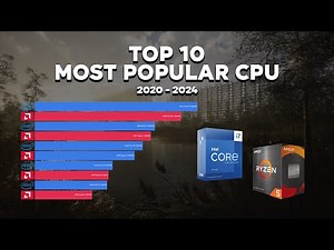 Top 10 Most Popular CPU for Gaming (2020 - 2024) - Timelapse