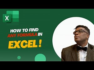 How To Find Any Formula You Want In Excel!