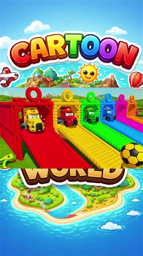 Exciting Vehicle Competition Among Cartoon Characters