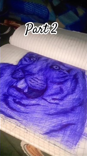 lion drawing in pen part 2 subscribe please 🥺 1K gol