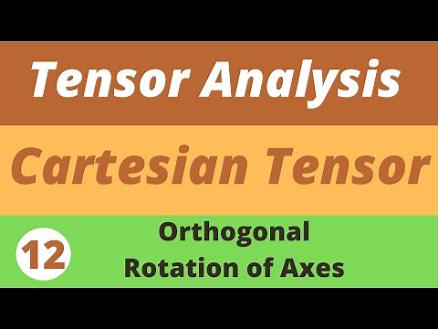 11. Orthogonal Rotation of Axes and Matrix of Transformation | Tensor Analysis | Prof Khalid