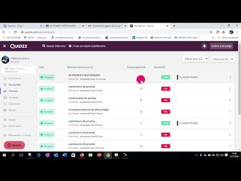 SACAR REPORTE DE NOTAS EN QUIZIZZ
