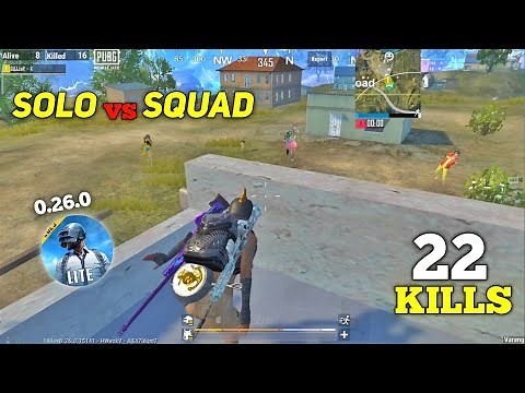 22 KILLS 🔥 SOLO vs SQUAD FULL GAMEPLAY AFTER NEW UPDATE - PUBG MOBILE LITE