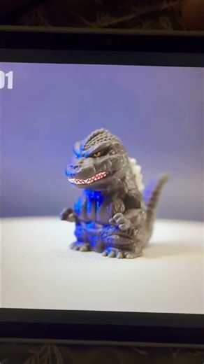 2 inch tall Godzilla 1991 blind box finger puppet