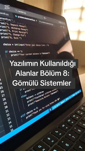 Yazılımın Kullanıldığı Alanlar Bölüm 8: Gömülü Sistemler #coding #software #computer #engineering#ai
