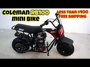 BEFORE YOU BUY Coleman RB100 mini bike, unboxing assembly and review (RT100)