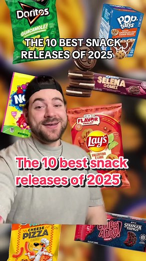 Here are the ten best snack releases of 2025 according to the community here at snachwithzach. Did your favorite new snack release make the list? #foodtok #snacks #doritos #oreo #foodnews