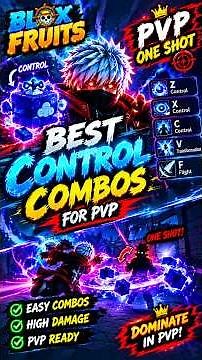 6 BEST CONTROL COMBOS for PvP! 😱🔥 | Blox Fruits #bloxfruits #roblox