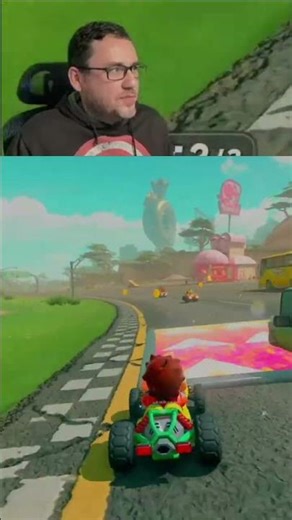 Mario Kart Chaos - Green Shells, Red Shells & The Race For First! #shorts