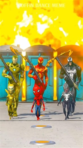 MCU SUPER HERO SAVES MCU MINI SUPER HERO FROM MCU RED HULK _5 - Coffin Dance Song Cover #shorts #gta