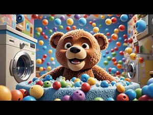 My Teddy Is Hiding in the Washing Machine 🧸🌀 | Funny Nursery Rhyme for Kids