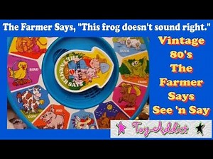 Vintage See N Say Preschool Toy ~ The Farmer Says...This Frog Sounds Weird ~ Toy-Addict