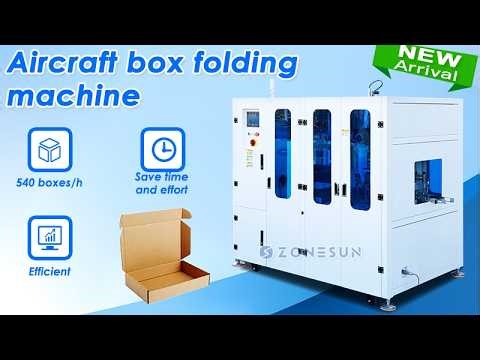 ZONESUN ZS-CSPM4 Servo Aircraft Carton Box Folding Erector Machine