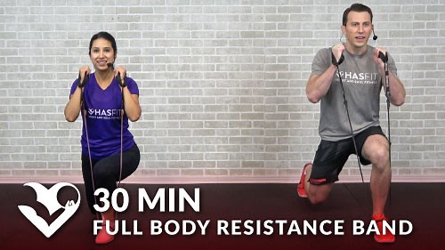 30 Minute Full Body Resistance Band Workout - HASfit - Free Full Length Workout Videos and Fitness Programs