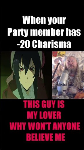 When your Party Member always Roll Critical Failure on Face checks #dnd #shorts #gaming #anime