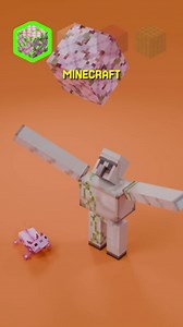 Minecraft iron golem vs real life satisfying 3D cloth and fluid simulation