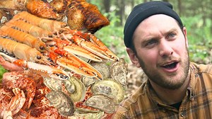293K views · 514 reactions | In this episode of It's Alive, Brad uses a multi-zone campfire to whip up a delicious seafood feast for him and Vinny, with salmon, shrimp, oysters, langoustines, and more! | Bon Appétit Magazine | Facebook