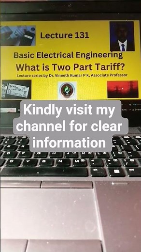 Two part tariff | Types of Tariff |VTU 2022 scheme syllabus Introduction to Electrical Engineering