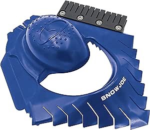 Snow Joe SJEG-DZ Ice Dozer Ice and Snow Scraper Tool | Squeegee Brush, Blue