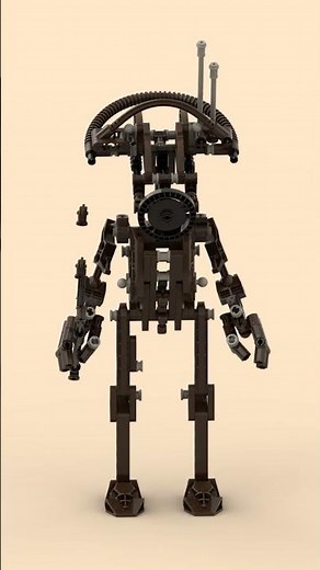 Lego Star Wars Technic set 8000 Pit Droid from 2000 with dark brown parts 360°