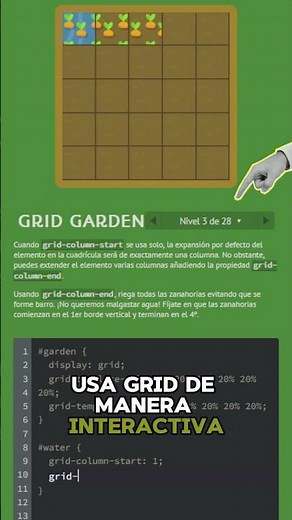 Aprende CSS Grid Jugando - cssgridgarden.com #games