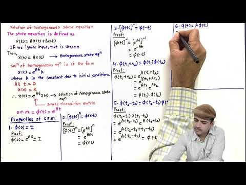 L11 Solution of homogeneous state equation, state transition matrix
