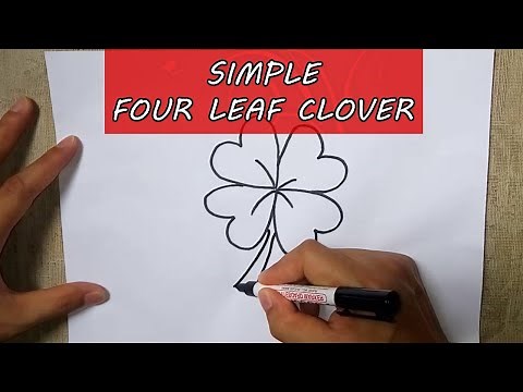 How to Draw a Four Leaf Clover Sketch Step by Step – Easy Outline Drawing Tutorial for Beginners