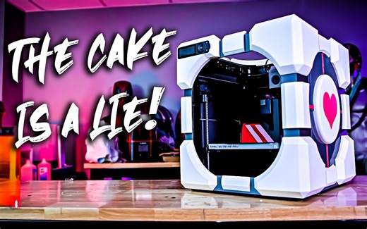 I made a Companion Cube 3D Printer - Bambu Lab P1P Mod