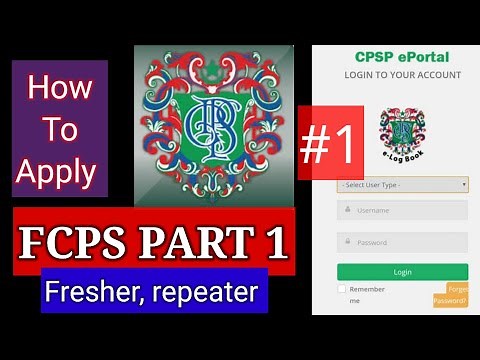How to Apply for FCPS PART 1 examination CPSP EXAM.🌹🌹🌹 fresh and repeater candidates part one FCPS.