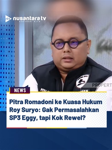 Pitra Romadoni Soroti Kontradiksi Kuasa Hukum Roy Suryo